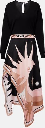 Pucci Abito midi Stella in misto seta