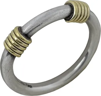 Tiffany & Co. Gold Silver Gold (18K) Silver 925 Band Ring (Pre-Owned)