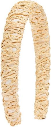Gigi Burris Millinery Emma Straw & Cotton Headband in Natural/ivory at Nordstrom