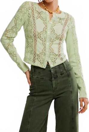 Free People Womens Jae Knit Long Sleeve Top In Green