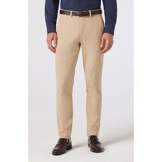 Mizzen+Main Helmsman Flat Front Chinos in Khaki Solid at Nordstrom, Size 32 X 30