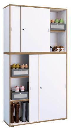 VCM Vcm - Gabinete De Oficina De Madera Carpeta Gabinete De Archivo Muebles De Oficina Gabinete Salia 5 Veces De Ancho 100 Cm Puertas Correderas (blanco)