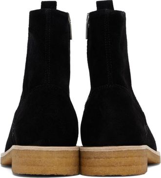 Represent Mens Crepe Suede Chelsea Boot Black Rubber Sole