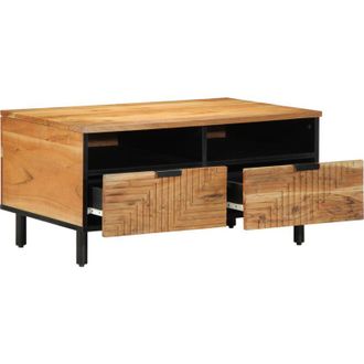 vidaXL Mesa De Caf&eacute; Marr&oacute;n 80 X 54 X 40 Cm Madera Maciza De Acacia Vidaxl