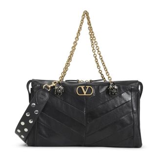 Valentino Garavani Panthea Shoulder Bag - female - Valentino Garavani - Shopping Bags - Black - ONE SIZE - Bags