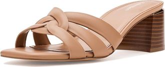 Calvin Klein Vellina Womens Sandals Medium Natural : 8.5 M, Faux Leather