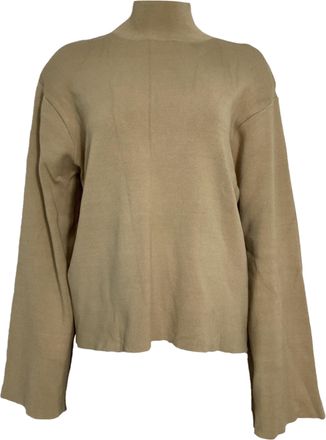 Frankie Shop Hama Turtleneck Sweater in Brown Rayon