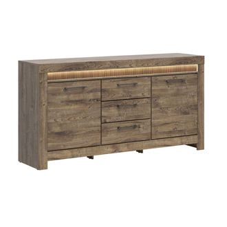 Petits Meubles Buf&eacute; 2 puertas 3 cajones con led paneles laminados madera