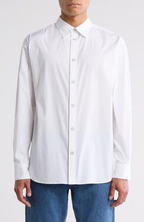 Rag & Bone Matthew Relaxed Fit Stretch Poplin Button-Up Shirt in White at Nordstrom Rack, Size Medium
