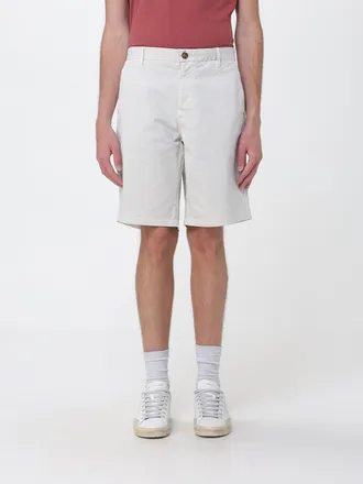 Blauer Pantaloncini chino in cotone stretch