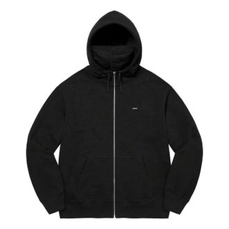 SUPREME Small Box Facemask Zip Up Hooded Sweatshirt Black SUP-FW21-320