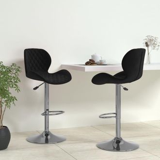 vidaXL Vidaxl - Taburetes De Cocina 2 Unidades Terciopelo Negro