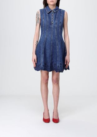 Self Portrait Abito chemisier Self-Portrait in denim di cotone