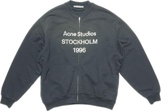 Acne Studios zip-up sweatshirt - unisex - Organic Cotton/Recycled Polyester - XL-XXL - Grey
