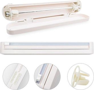OEM Dispensador De Film Pl&aacute;stico Reutilizable Con Cuchillas, Dispensador De Envases Para Alimentos, Papel Encerado/film Pl&aacute;stico Recargable