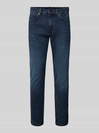 HUGO BOSS Slim Fit Jeans im 5-Pocket-Design Modell Delaware in Marine, Größe 36/32