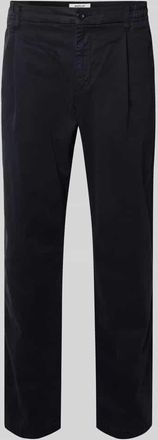 Replay Tapered Fit Chino mit Bundfalten Modell ADHANN in Marine, Größe 30/32