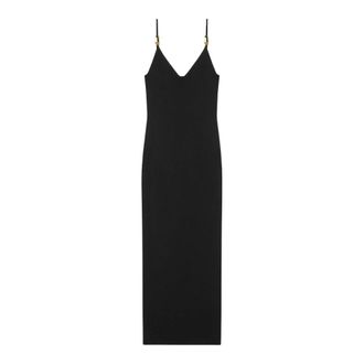 Versace Midi Dresses, female, Black, Size: 2XS Safety Pin Midi Dress