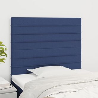 vidaXL Cabeceros 2 Unidades De Tela Azul 100x5x78/88 Cm Vidaxl