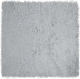 vidaXL Alfombra De Imitaci&oacute;n De Piel De Oveja Tafalla Gris Poli&eacute;ster Vidaxl