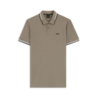 BOSS Slim-fit polo shirt with contrast-stripe details