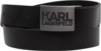 Karl Lagerfeld Leren Riem - Heren - Riemen - Zwart - 95 CM - Leer - Accessoires