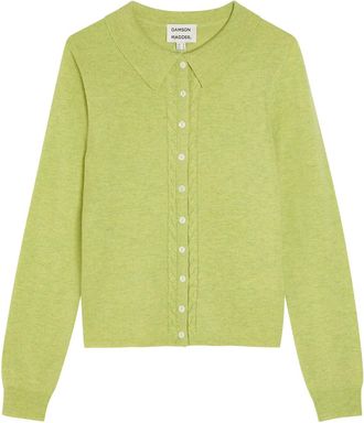 Damson Madder Voula Wool and Cashmere-blend Cardigan - Green - 16 (UK16 / XL)
