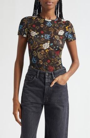 Alice & Olivia Tess Crewneck T-Shirt in Tapestry Trails Sm Black at Nordstrom Rack, Size X-Small