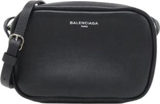 Balenciaga Pre-owned Everyday Camera Bag Kalfsleren Schoudertas - Dames - Vintage Schoudertas - Zwart - ONE Size - Leer - Vintage