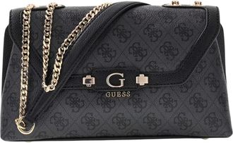 Guess Coleen Logo Small SA - Dames - Schoudertassen - Grijs - S - Tassen