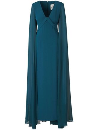 Roland Mouret layered dress - women - Silk/Polyester/Acetate - 12 - Blue