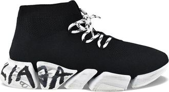 Balenciaga Sneakers Speed Lace Up Graffiti Zwart