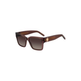 BOSS Brown-acetate sunglasses with Double B monogram