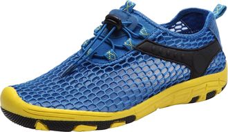 Generic Fashion Spring and Summer Men Sports Shoes Flat Bottom Lightweight Mesh Breathable Comfortable Solid Color Features: Shoes Canvas Men (Blue, 4.5)