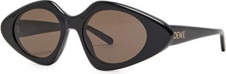 Loewe Butterfly-frame Sunglasses - Black - One Size
