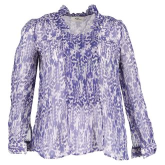 Isabel Marant &Eacute;toile Isabel Marant Printed Blouse in Blue Silk
