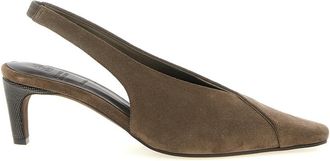 Brunello Cucinelli Brown Slingback Pumps