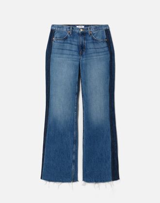 Re/Done Womens Californian Straight Leg Jeans In Mid 70S Shaddow