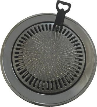 OEM Parrilla Redonda Port&aacute;til Para Barbacoa, Ideal Para Acampar Al Aire Libre O Para Usar En Casa Sin Que Se Pegue, 30 X 4 X 30 Cm