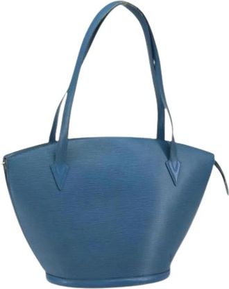 Louis Vuitton Pre-owned Vintage Leren Handtas - Dames - Vintage Handtas - Blauw - ONE Size - Leer - Vintage