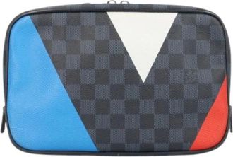 Louis Vuitton Pre-owned Clutches, male, Multicolor, Size: ONE SIZE Pre-owned Damier Graphite Pouch