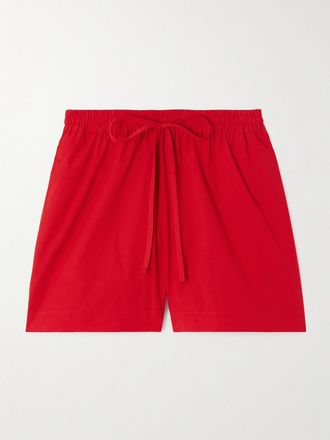 Matteau Shorts In Popeline Di Cotone Biologico - Rosso