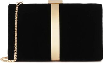 Kazar Elegante zwarte fluwelen clutch tas - Dames - Clutches - Zwart - ONE Size - Tassen