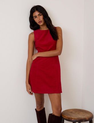Nobody's Child Red Cord Boston Sleeveless Mini Dress