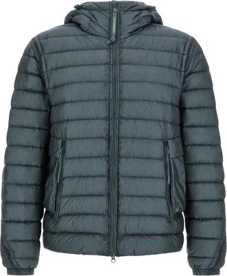 C.P. Company C.p. Company, Jassen, Heren, Blauw, L, Leer, DD-Shell Hooded Down Jacket