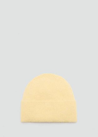 Mango Cappello maglia a coste vaniglia - Donna - Taglia unica - MANGO