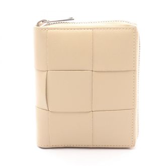 Bottega Veneta Intrecciato Beige Intrecciato Wallet (Bi-Fold) (Pre-Owned)