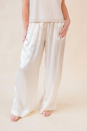 Mélissa Nepton Lorene Satin Pant In Cream