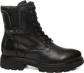 Nero Giardini Guanto Anfibio - Dames - Veterlaarzen - Zwart - 36 EU - Leer - Schoenen