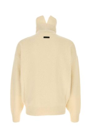 Fear of God Mens Cream Wool Blend Sweater Bone Exterior: Virgin Nylon Maglieria